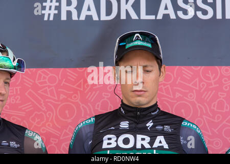 ESCHBORN, GERMANY - MAY 1st 2018: Aleksejs Saramotins (Bora-Hansgrohe) at Eschborn-Frankfurt cycling race Stock Photo