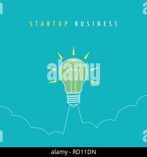 light bulb lamp launch start up concept vector illustration EPS10 Stock Vector