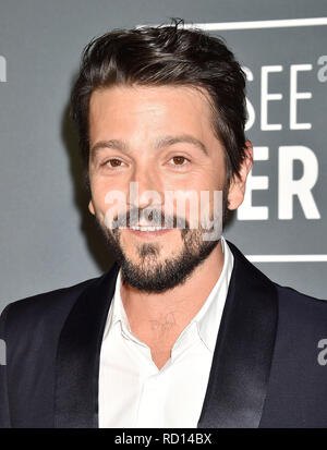 SANTA MONICA, CA - JANUARY 13: Diego Luna arrives at the The 24th Annual Critics' Choice Awards attends The 24th Annual Critics' Choice Awards at Bark Stock Photo