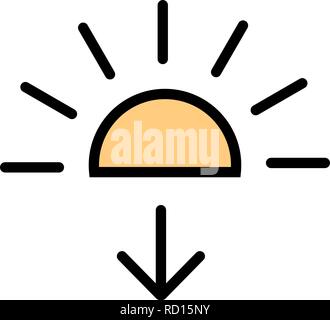 Sundown Vector Icon For Personal And Commercial Use............. Stock Vector