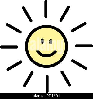 Sun smiling Vector Icon For Personal And Commercial Use............. Stock Vector