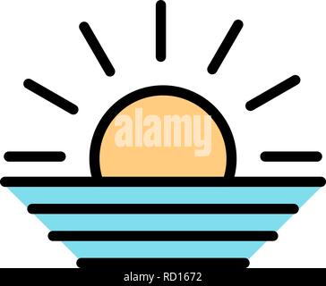 Sunset Vector Icon For Personal And Commercial Use............. Stock Vector