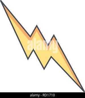 Lightning Button Vector Icon For Personal And Commercial Use............. Stock Vector