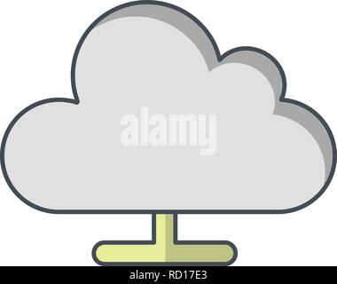 Cloud Computing Vector Icon For Personal And Commercial Use............. Stock Vector