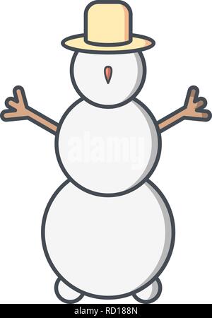 Snowman Vector Icon For Personal And Commercial Use............. Stock Vector