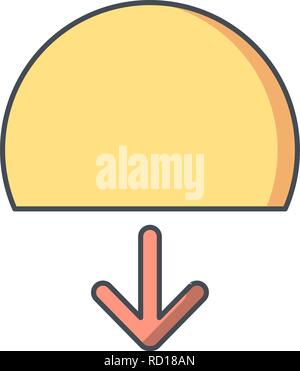 Sundown Vector Icon For Personal And Commercial Use............. Stock Vector