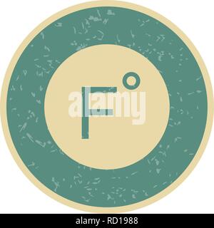 Fahrenheit Vector Icon For Personal And Commercial Use............. Stock Vector