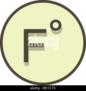 Fahrenheit Vector Icon For Personal And Commercial Use............. Stock Vector