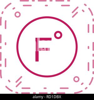 Fahrenheit Vector Icon For Personal And Commercial Use............. Stock Vector