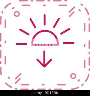 Sundown Vector Icon For Personal And Commercial Use............. Stock Vector