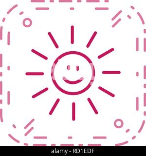 Sun smiling Vector Icon For Personal And Commercial Use............. Stock Vector