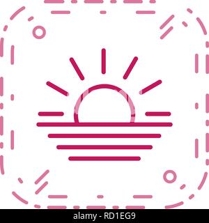 Sunset Vector Icon For Personal And Commercial Use............. Stock Vector