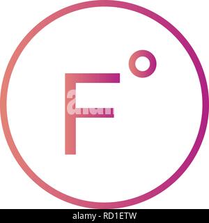 Fahrenheit Vector Icon For Personal And Commercial Use............. Stock Vector