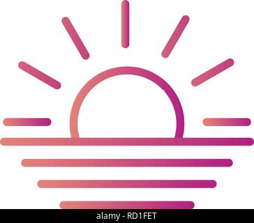 Sunset Vector Icon For Personal And Commercial Use............. Stock Vector