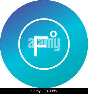 Fahrenheit Vector Icon For Personal And Commercial Use............. Stock Vector