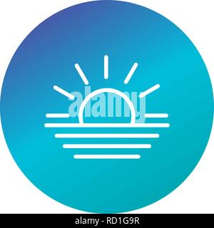 Sunset Vector Icon For Personal And Commercial Use............. Stock Vector