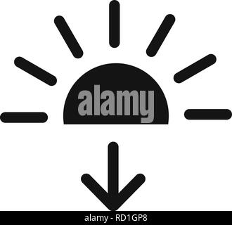 Sundown Vector Icon For Personal And Commercial Use............. Stock Vector