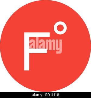 Fahrenheit Vector Icon For Personal And Commercial Use............. Stock Vector