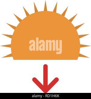 Sundown Vector Icon For Personal And Commercial Use............. Stock Vector