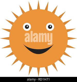Sun smiling Vector Icon For Personal And Commercial Use............. Stock Vector