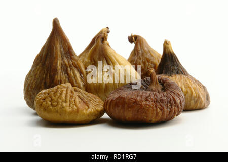 A Little Dried Figs (Isolated on white background) Stock Photo