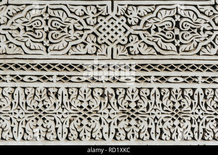 Arabic pattern, oriental islamic ornament in Morocco Stock Photo