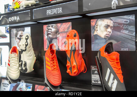 jazz Monumental overflade Adidas predator football soccer boots on sale in a UK sports shop,England  Stock Photo - Alamy