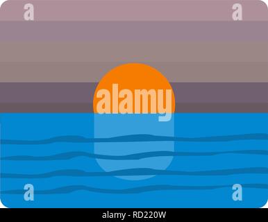Sunset Vector Icon For Personal And Commercial Use............. Stock Vector