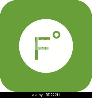 Fahrenheit Vector Icon For Personal And Commercial Use............. Stock Vector