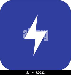 Lightning Button Vector Icon For Personal And Commercial Use............. Stock Vector