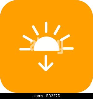 Sundown Vector Icon For Personal And Commercial Use............. Stock Vector