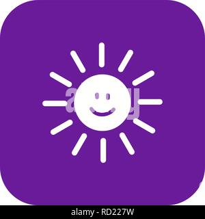 Sun smiling Vector Icon For Personal And Commercial Use............. Stock Vector