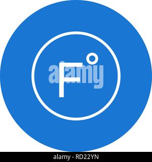 Fahrenheit Vector Icon For Personal And Commercial Use............. Stock Vector
