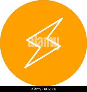 Lightning Button Vector Icon For Personal And Commercial Use............. Stock Vector