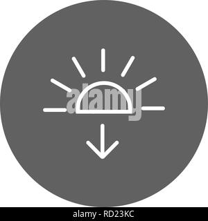Sundown Vector Icon For Personal And Commercial Use............. Stock Vector