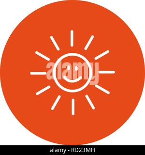 Sun smiling Vector Icon For Personal And Commercial Use............. Stock Vector