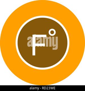Fahrenheit Vector Icon For Personal And Commercial Use............. Stock Vector