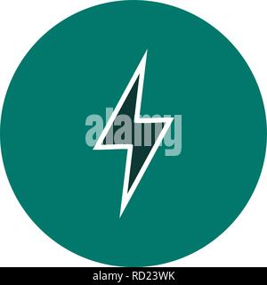 Lightning Button Vector Icon For Personal And Commercial Use............. Stock Vector