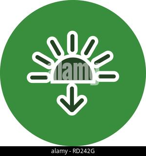 Sundown Vector Icon For Personal And Commercial Use............. Stock Vector