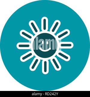 Sun smiling Vector Icon For Personal And Commercial Use............. Stock Vector