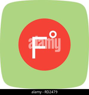 Fahrenheit Vector Icon For Personal And Commercial Use............. Stock Vector