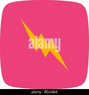 Lightning Button Vector Icon For Personal And Commercial Use............. Stock Vector
