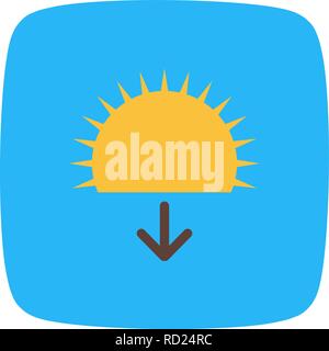 Sundown Vector Icon For Personal And Commercial Use............. Stock Vector