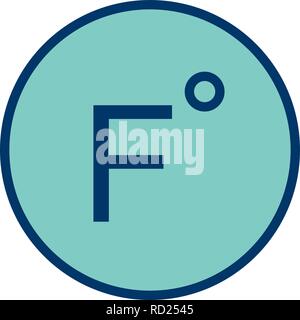Fahrenheit Vector Icon For Personal And Commercial Use............. Stock Vector