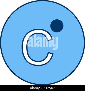 Celsius Vector Icon For Personal And Commercial Use............. Stock Vector