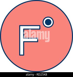 Fahrenheit Vector Icon For Personal And Commercial Use............. Stock Vector