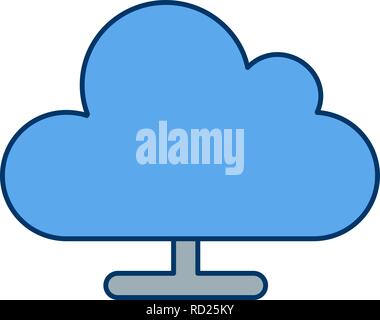 Cloud Computing Vector Icon For Personal And Commercial Use............. Stock Vector