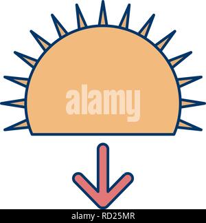 Sundown Vector Icon For Personal And Commercial Use............. Stock Vector