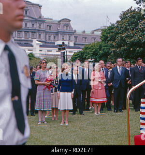 The wife of Federal president, Mildred Scheel, on the right, alongside ...