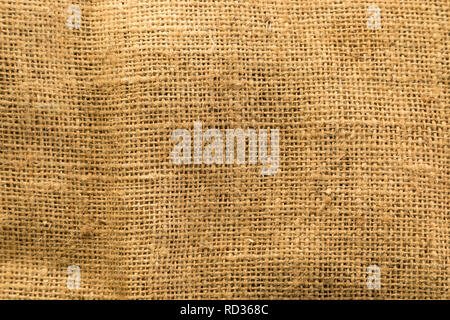 Burlap or sackcloth closeup background Stock Photo